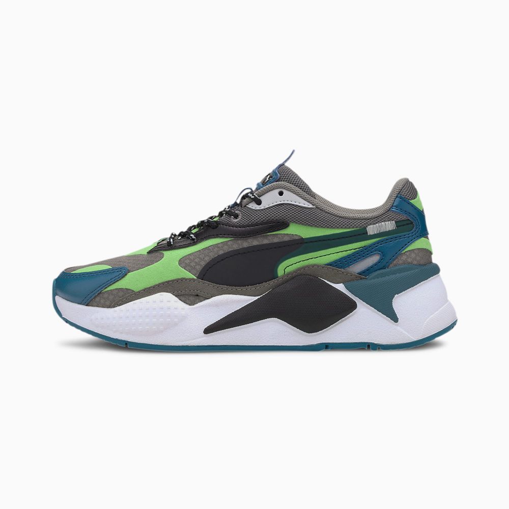 Puma RS-X³ City Attack Fiú Sportcipő - Szürke/Zöld ( Hungary - BZWVU1275 )